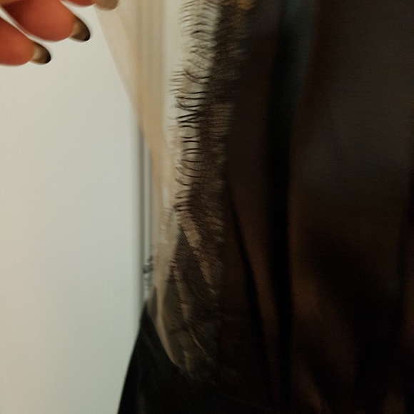 Sexy Bebe S black satin finish short cocktail dress. Worn once. - Picture 4 of 6